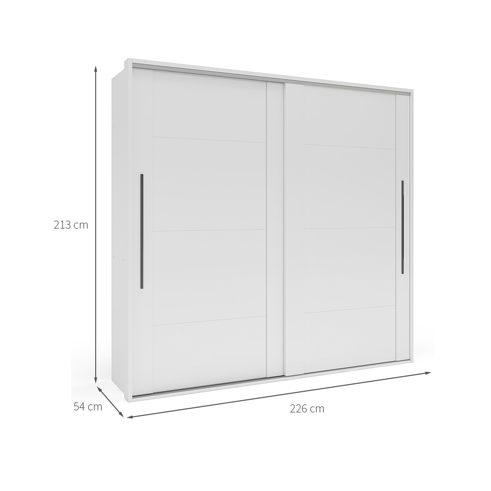 Guarda-Roupa Casal Sevilha Flex com Pés 2 Portas 4 Gavetas Branco 213cm