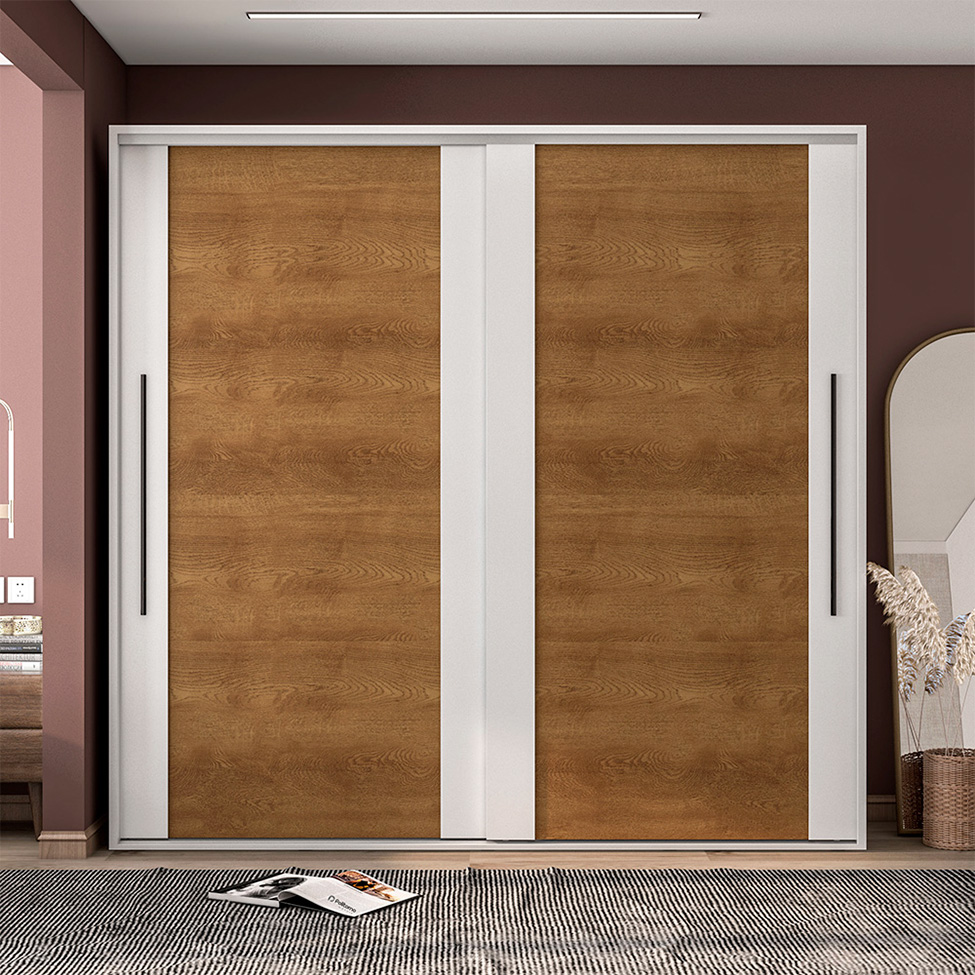 Guarda-Roupa Casal Sevilha Flex com Pés 2 Portas 4 Gavetas Branco 213cm