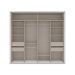 Guarda-Roupa Casal Sevilha Flex com Pés 2 Portas 4 Gavetas Branco 213cm