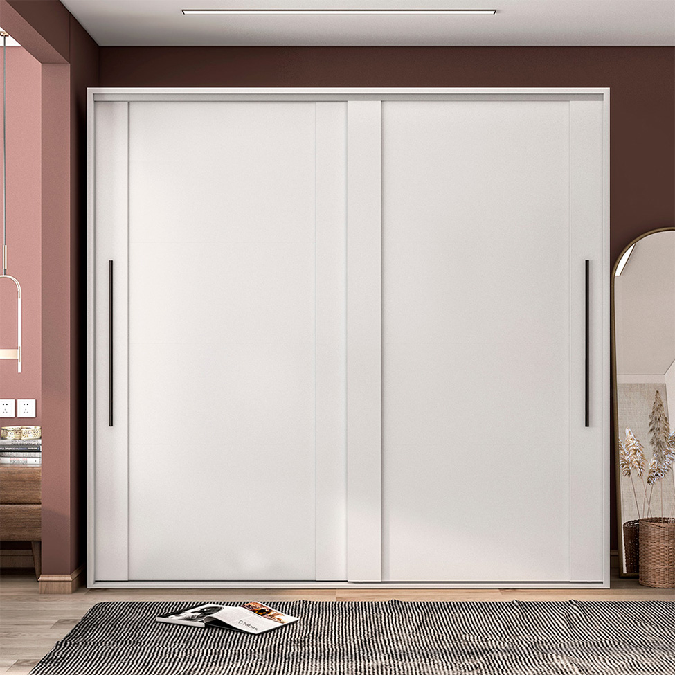 Guarda-Roupa Casal Sevilha Flex com Pés 2 Portas 4 Gavetas Branco 217cm