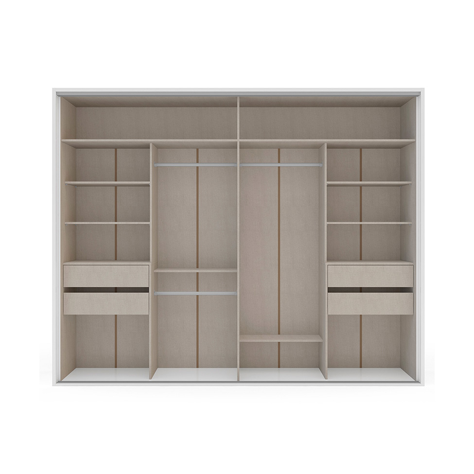Guarda-Roupa Casal Sevilha Flex com Pés 2 Portas 4 Gavetas Branco