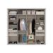 Guarda-Roupa Casal Sevilha Flex com Pés 2 Portas 4 Gavetas Branco e Freijó 217cm