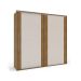Guarda-Roupa Casal Sevilha Flex com Pés 2 Portas 4 Gavetas Freijó e Off White 213cm