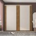 Guarda-Roupa Casal Sevilha Flex com Pés 2 Portas 4 Gavetas Freijó e Off White 213cm