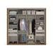 Guarda-Roupa Casal Sevilha Flex com Pés 2 Portas 4 Gavetas Freijó e Off White 213cm