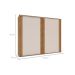 Guarda-Roupa Casal Sevilha Flex com Pés 2 Portas 4 Gavetas Freijó e Off White