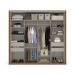 Guarda-Roupa Casal Sevilha Flex com Pés 2 Portas 4 Gavetas Off White e Freijó 217cm