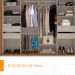 Guarda-Roupa Casal Sevilha Flex com Pés 2 Portas 4 Gavetas Off White e Freijó 217cm