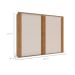 Guarda-Roupa Casal Sevilha Flex com Pés 2 Portas 4 Gavetas Off White e Freijó
