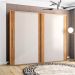 Guarda-Roupa Casal Sevilha Flex com Pés 2 Portas 4 Gavetas Off White e Freijó