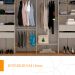 Guarda-Roupa Casal Sevilha Flex com Pés 2 Portas 4 Gavetas Off White e Freijó