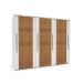Guarda-Roupa Casal Sevilha Flex com Pés 3 Portas 4 Gavetas Branco 213cm