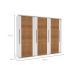 Guarda-Roupa Casal Sevilha Flex com Pés 3 Portas 4 Gavetas Freijó e Branco