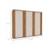 Guarda-Roupa Casal Sevilha Flex com Pés 3 Portas 4 Gavetas Freijó e Off White 213cm