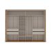 Guarda-Roupa Casal Sevilha Flex com Pés 3 Portas 4 Gavetas Freijó e Off White 213cm