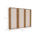 Guarda-Roupa Casal Sevilha Flex com Pés 3 Portas 4 Gavetas Freijó e Off White