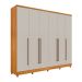 Guarda-Roupa Casal Sevilla 6 PT 8 GV Cinamomo e Off White