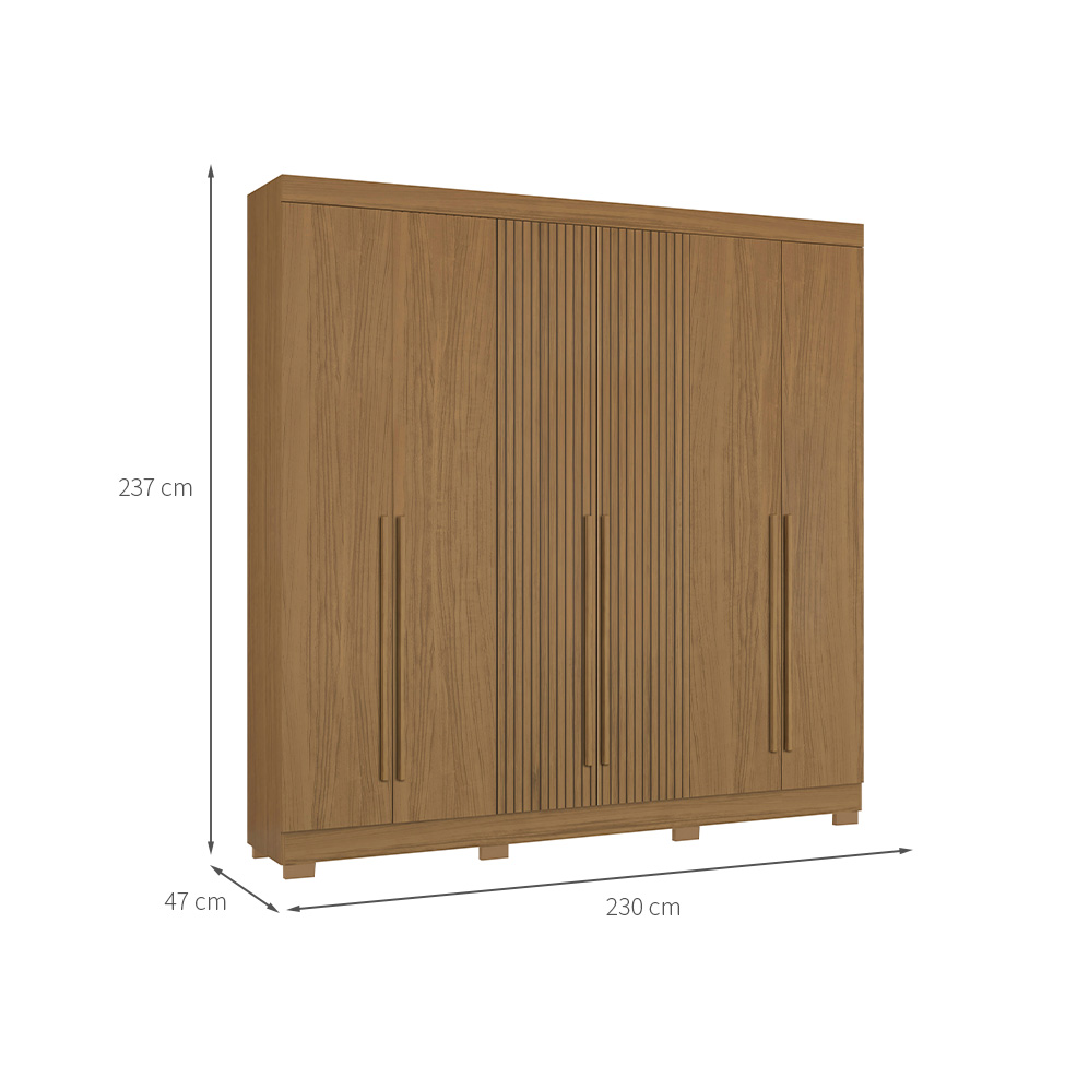 Guarda-Roupa Casal Sidney 6 Portas 2 Gavetas Atacama