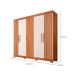 Guarda-Roupa Casal Sophia 5 Portas 2 Gavetas Freijó e Off White