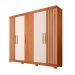 Guarda-Roupa Casal Sophia 5 Portas 2 Gavetas Freijó e Off White