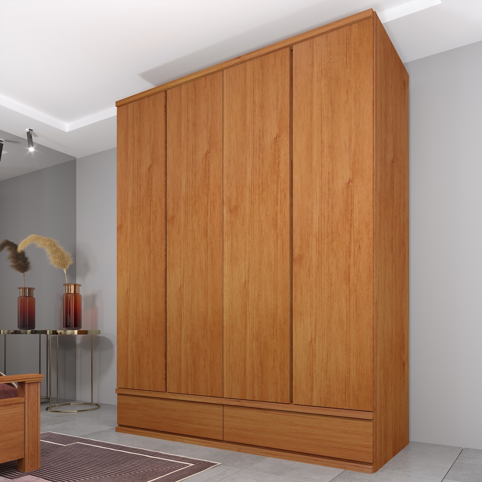 Guarda-Roupa Casal Stillus 4 Portas 5 Gavetas Cinamomo