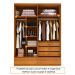 Guarda-Roupa Casal Stillus 4 Portas 5 Gavetas Cinamomo