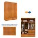 Guarda-Roupa Casal Stillus 4 Portas 5 Gavetas Cinamomo
