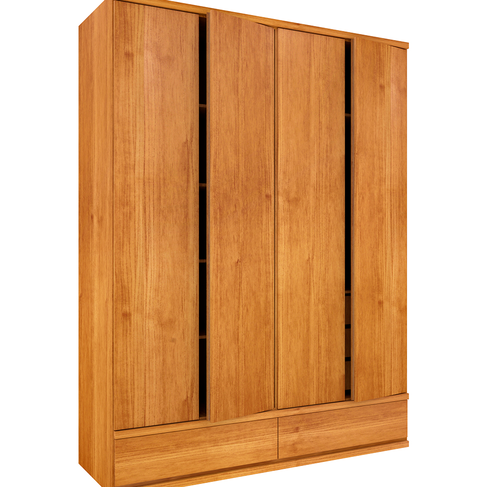 Guarda-Roupa Casal Stillus 4 Portas 5 Gavetas Cinamomo