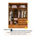 Guarda-Roupa Casal Stillus 4 Portas 5 Gavetas Cinamomo