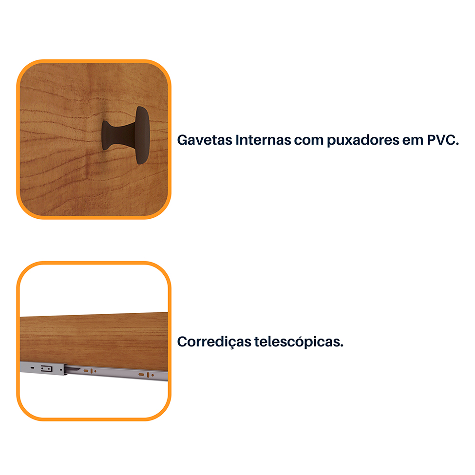 Guarda-Roupa Casal Stillus 4 Portas 5 Gavetas Cinamomo