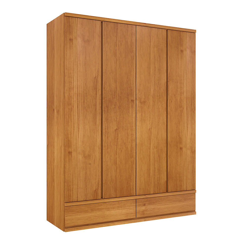 Guarda-Roupa Casal Stillus 4 Portas 5 Gavetas Cinamomo