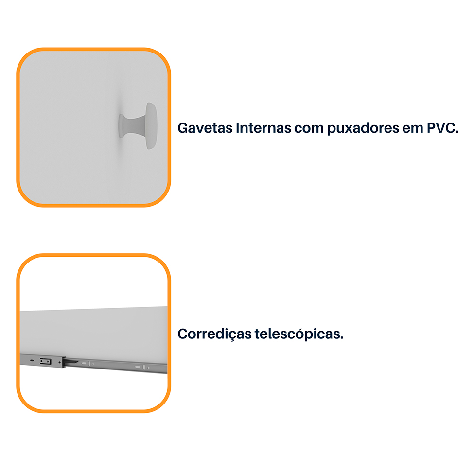 Guarda-Roupa Casal Stillus 4 Portas 5 Gavetas Neve