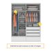 Guarda-Roupa Casal Stillus 4 Portas 5 Gavetas Neve