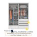 Guarda-Roupa Casal Stillus 4 Portas 5 Gavetas Neve