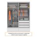Guarda-Roupa Casal Stillus 4 Portas 5 Gavetas Neve