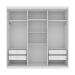 Guarda-Roupa Casal Suécia 6 Portas 4 Gavetas Neve