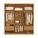 Guarda-Roupa Casal Torino 100% MDF 6 Portas 4 Gavetas Naturalle e Off White