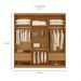 Guarda-Roupa Casal Torino 100% MDF 6 Portas 4 Gavetas Naturalle e Off White