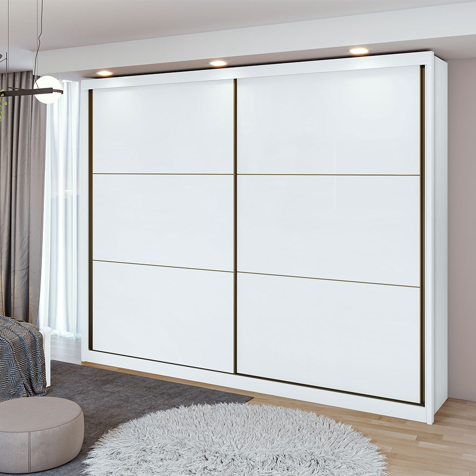 Guarda-Roupa Casal Toronto 2 PT 6 GV Branco