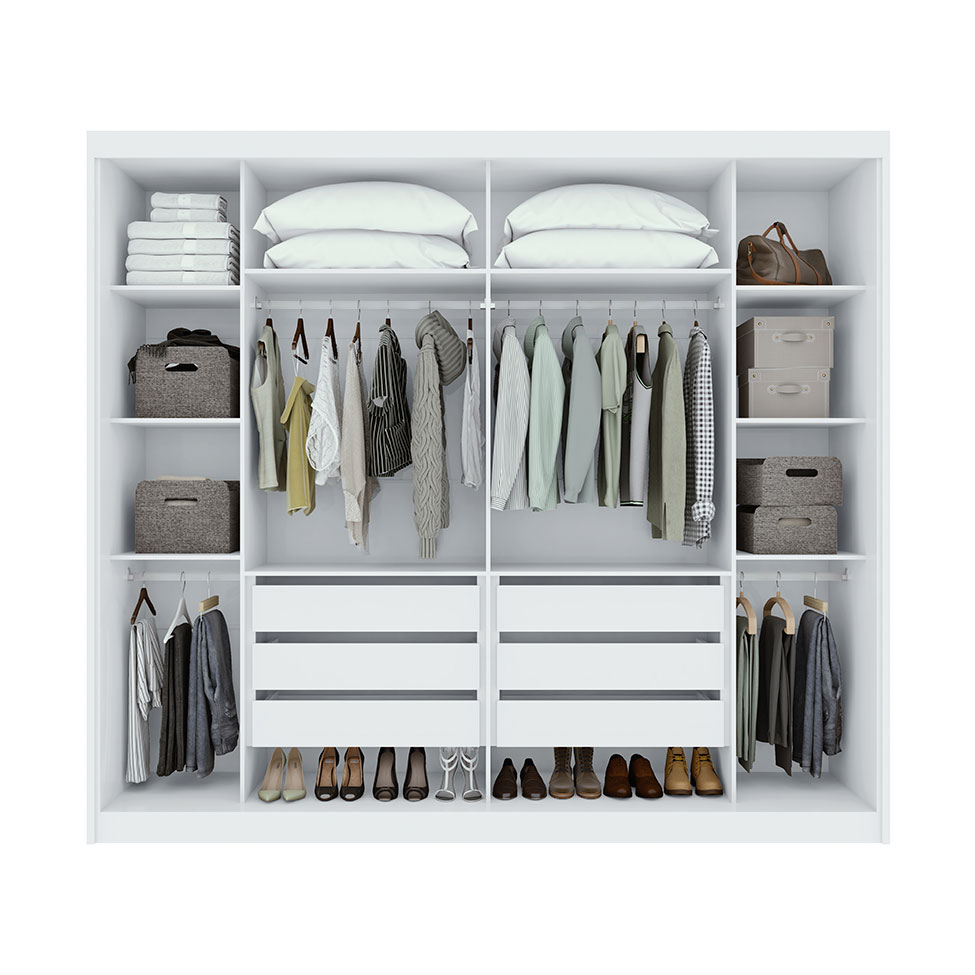 Guarda-Roupa Casal Toronto 2 PT 6 GV Branco