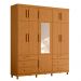 Guarda-Roupa Casal Triton 11 Portas 6 Gavetas Cinamomo