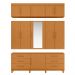 Guarda-Roupa Casal Triton 11 Portas 6 Gavetas Cinamomo
