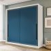 Guarda-Roupa Casal Valência 2 Portas 2 Gavetas Branco e Azul