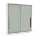 Guarda-Roupa Casal Valência 2 Portas 2 Gavetas Branco e Verde