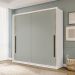 Guarda-Roupa Casal Valência 2 Portas 2 Gavetas Branco e Verde