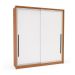 Guarda-Roupa Casal Valência 2 Portas 2 Gavetas Freijó e Branco