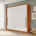 Guarda-Roupa Casal Valência 2 Portas 2 Gavetas Freijó e Branco