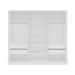 Guarda-Roupa Casal Valência 3 Portas 4 Gavetas Branco e Azul