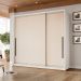 Guarda-Roupa Casal Valência 3 Portas 4 Gavetas Branco e Creme