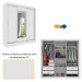 Guarda-Roupa Casal Valência 3 Portas 4 Gavetas Neve
